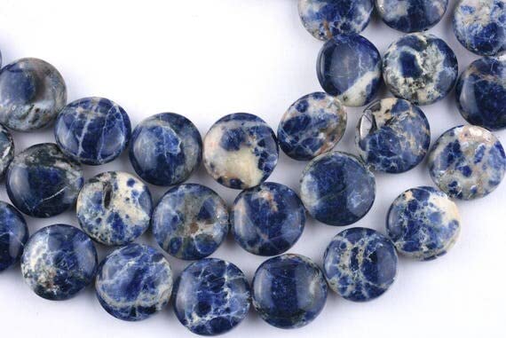 Perles sodalite naturelle coin shape 14mm fil 10 inch pour bijoux