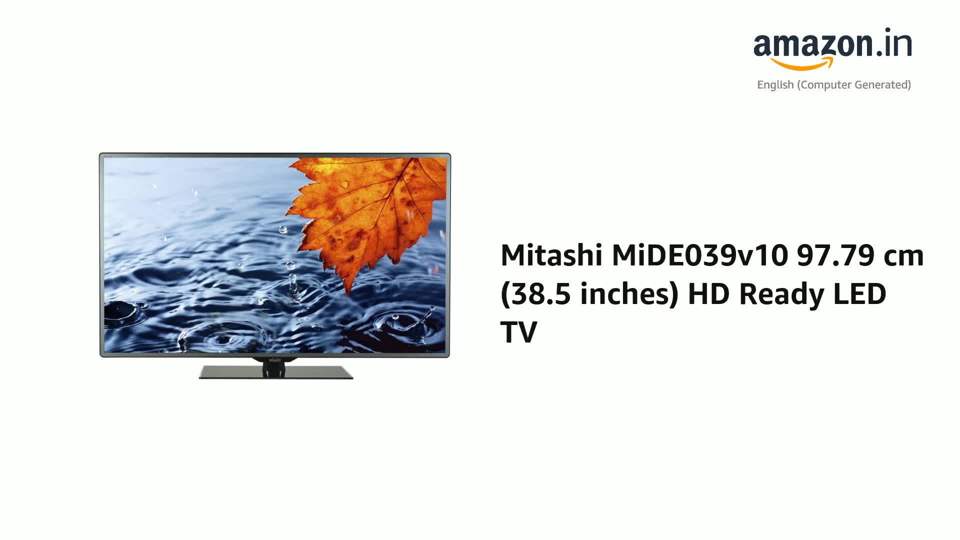 Mitashi MiDE039v10 97.79 cm (38.5 inches) HD Ready LED TV : Amazon