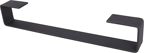 Miniatura 3 de 2 patas de mesa de café de 4 pulgadas, patas de mesa de acero sólido resistentes en forma de U, patas de gabinete, patas de sofá, negro (4 pulgadas)