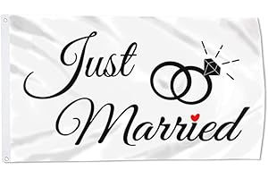 Just Married Flag for Weddings