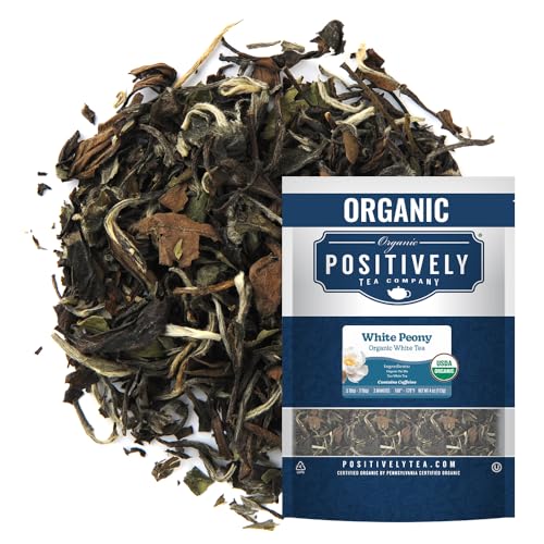 Image of Organic Positively Tea Company, White Peony White Tea, Loose Leaf, 4 Ounce