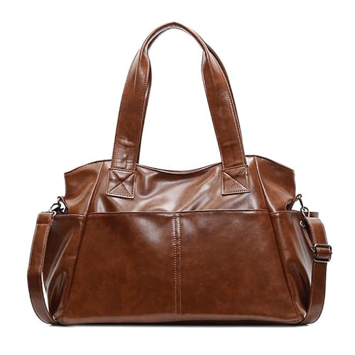Coolives Damen Schultertasche Shopper Handtasche Damenhandtasche Hobo Henkeltasche aus PU-Leder Tasche Damentasche Umhängetasche Taschen für Frauen Mutter Braun