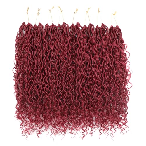 Image of 8 Packs Goddess Faux Locs Crochet Hair for Black Women, Boho Style Locs
