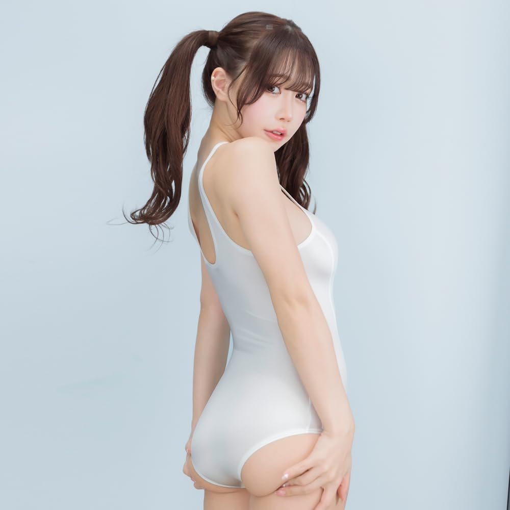 Amazon | pharfaite ニューレトロスクール水着/WHITE/M(PFT076