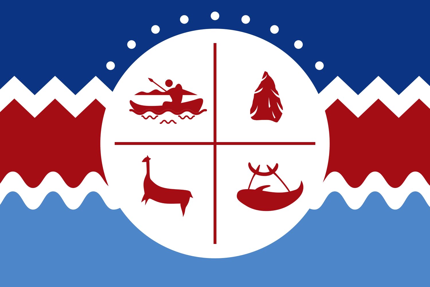 Drapeau Pueblo Chango du Chili grand format pour décoration et identité culturelle