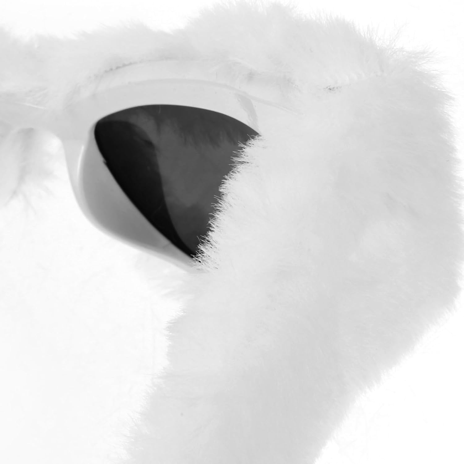 Furry Sunglasses Plush Eyewear Costume Accessories for Women White Party Photo Props Birthday Graduation Wedding Supplies