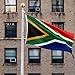 ASUNO South Africa Flag 3 × 5 Feet Polyester South African National Banner with 2 Brass Grommets Double Side Vivid Color Fade Resistant for Outside Garden Lawn Patio