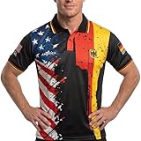 fox & fury World Heritage Nations Collared Soccer Jersey – USA Split Polo Collar Flag Shirt 2026 – Fans Cup Men Women Unisex (US, Alpha, Small, Regular, Regular, Polo - Us/Germany)