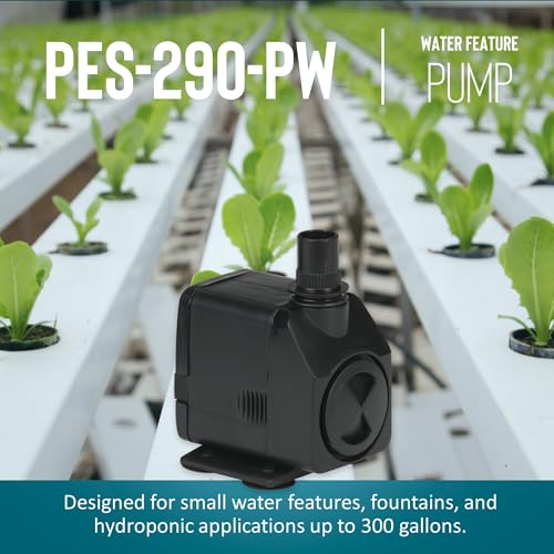 Image of Little Giant PES-290-PW 115-Volt, 300 GPH Magnetic Drive Fountain /Pond Pump with 6-Ft. Cord, Black, 566717