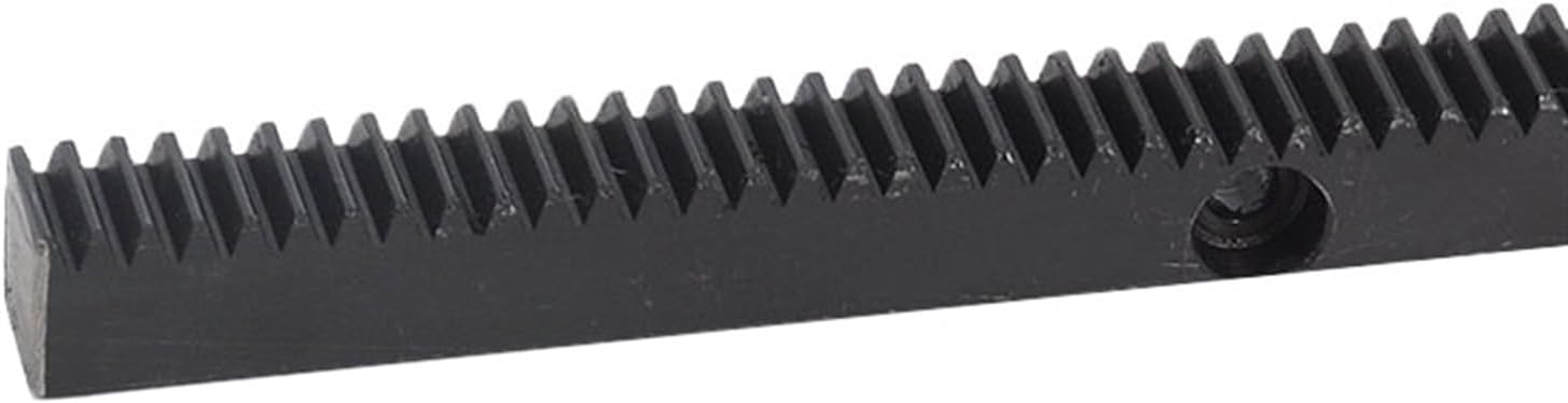 Industrial helical Gear 1pcs 1/1.5/2 Mod Straight Hole Side Punching Drilling Spur Rack Hole Distance 100mm (Size : 1M 12x12x500mm)