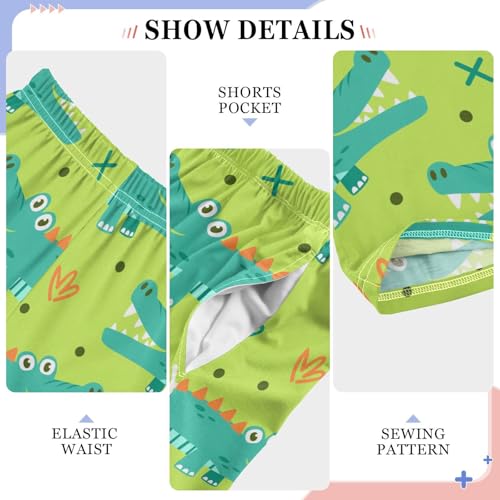 ZZKKO Cute Crocodile Boys Pants for Kids Jogger Pants with Pockets S-XL4