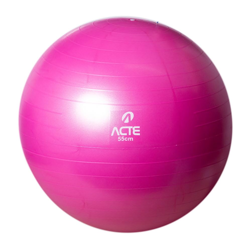 ACTE, Bola de Pilates 55 cm Antiderrapante Resistência Exercício Físico Yoga, T9-55RS