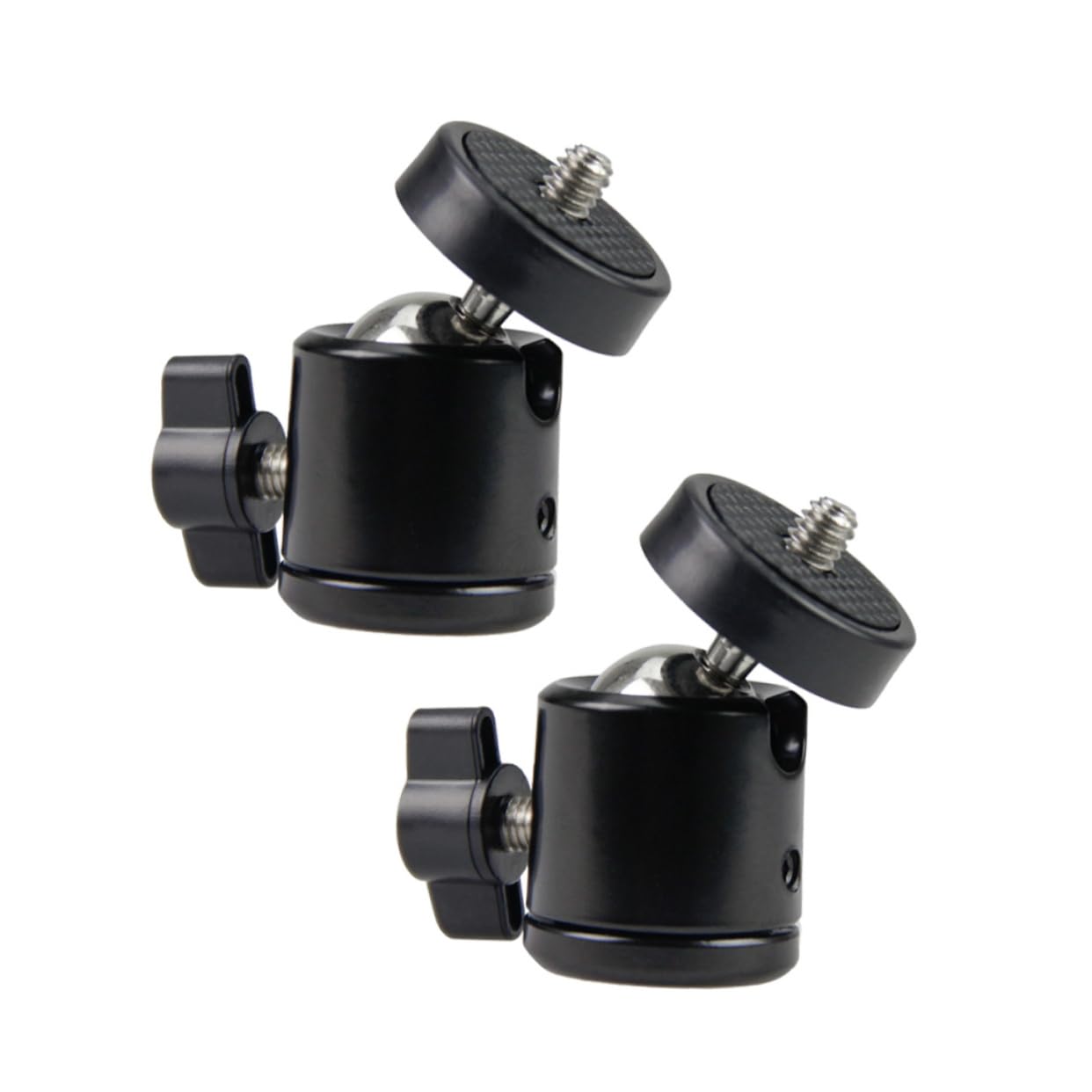 KONTONTY 2pcs Spherical Head Small Head 1/4 Tripod Screw Head for Cameras Tripod Ballhead 360 Degree Tripod Adapter Head 360 Degree Rotatable Tripod Head Swivel Micro Ballhead Sphere Stand