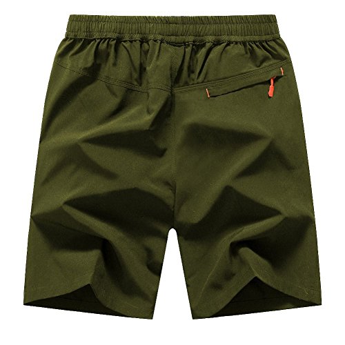 Image of JINSHI Men's Outdoor Quick Dry Lightweight Sports Hiking Shorts Zipper Pockets