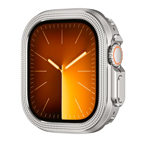 RHBBBDN アップルウォッチ用 メタル カバー 49mm 対応 Apple Watch Ultra 3/2/1 ケース あっぷるうぉっち カバー 全面保護 金属製 ステンレス 耐衝撃 メンズ 合金ケース iWatch 49 mm チタン