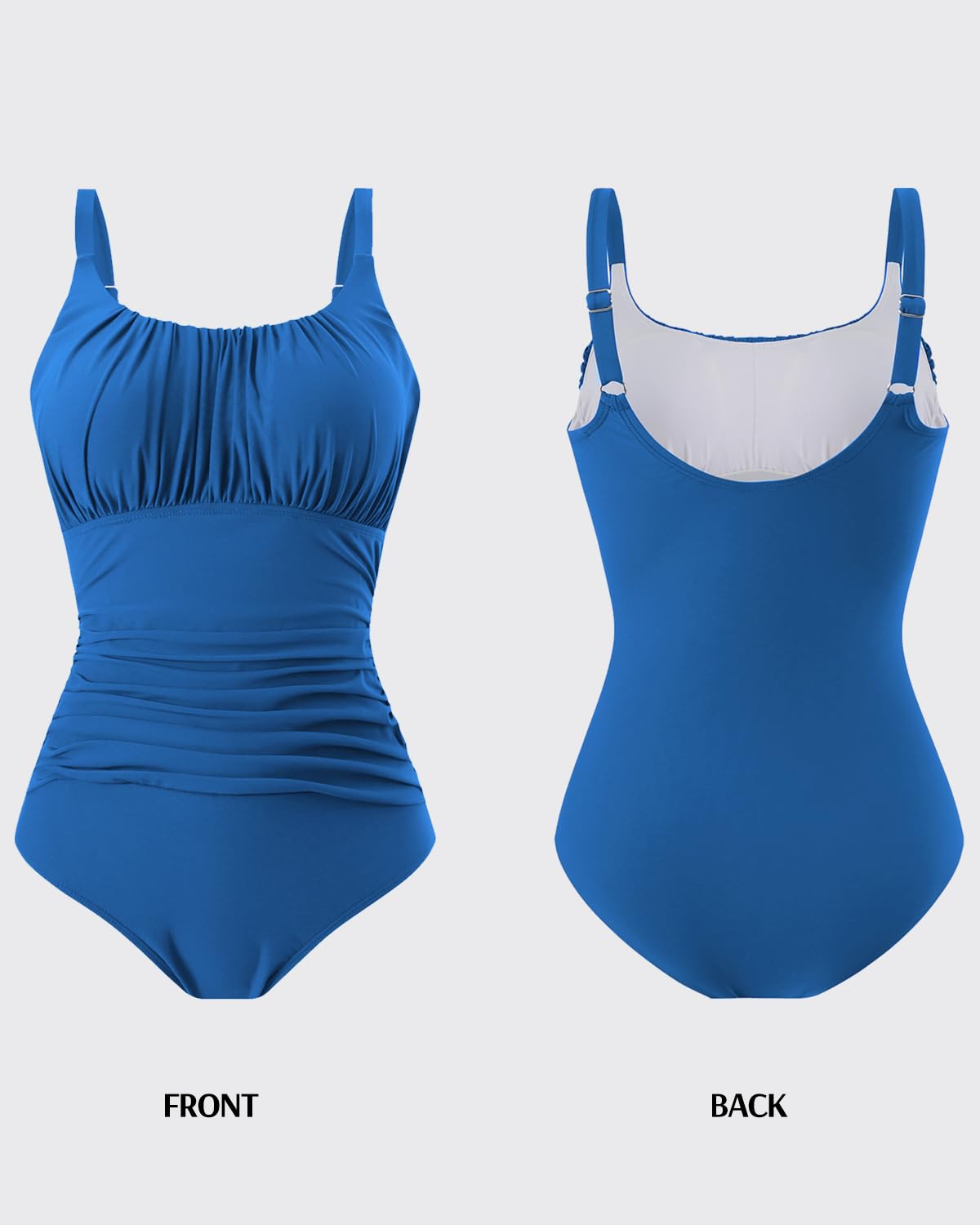 Costume Intero Donna Costume da Bagno Tinta Unita da Spiaggia a Vita Alta Monokini Tankini Bikini