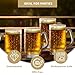Lily's Home Set of 4 Unbreakable Classic Beer Mug 18.9oz each, Made of Shatterproof Plastic and Ideal for Indoor and Outdoor Use, Reusable