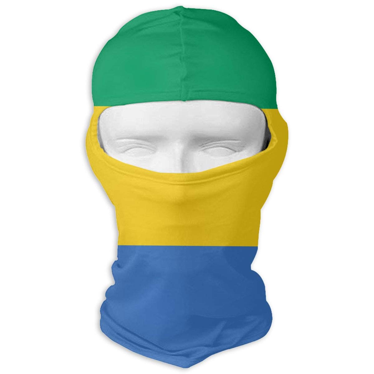 Huitong Shengshi Flag of Gabon Unisex Outdoor Sunscreen Windproof Mask Neck Scarf Balaclava Headgear Hood Motorcycle Cycling Fishing Face Mask