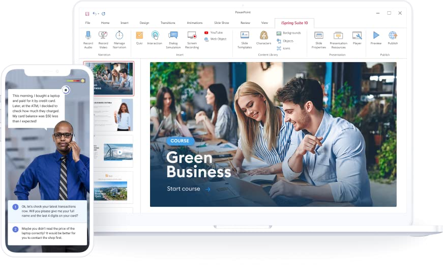 Ispring Solutions Suite Max - Scorm Compliant - Elearning Course Authoring Toolkit To Create Interactive, Mobile Friendly Elearning Content-image-12