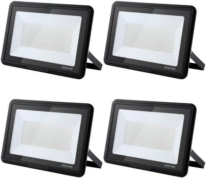 Riflettore LED per esterni 200W: 20000LM IP66 3000K Faretto LED da Esterno | Faretti guidava Esterno per giardino, patio, patio, garage, Terrazza, Cortile, Parcheggio