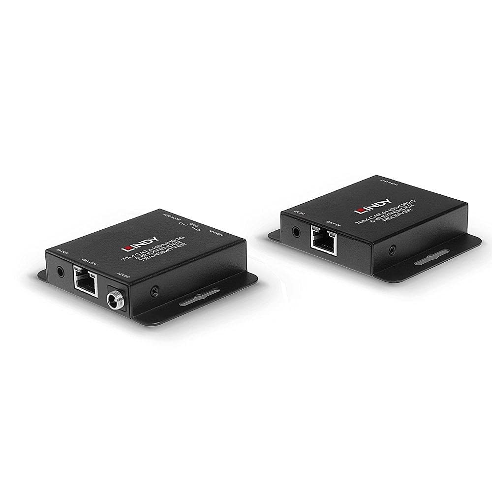 LINDY 38208 - Extensor de Infrarrojos (70 m, Cat. 6, HDMI, 10,2 G, con PoC y Loop out)