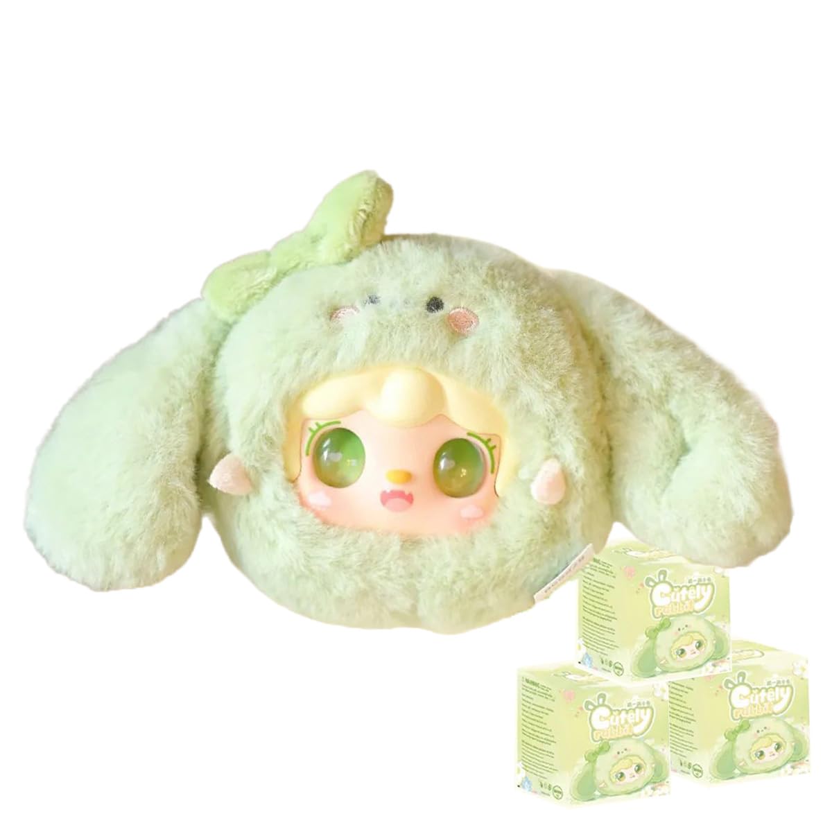 Yooki Cutely Rabbit Series Blind Box Action Figures Mystery Box Cute Random Toys Birthday Gift Christmas Collectible Toy for Desktop Ornaments, 3 PCS