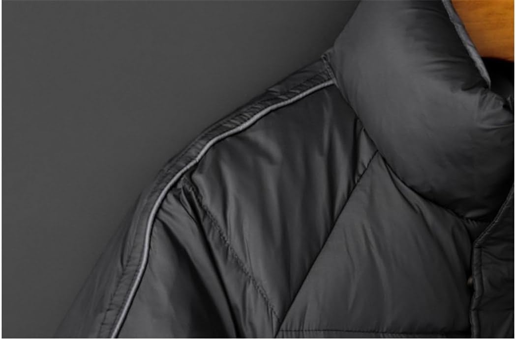 Dvbfufv Men's Solid Duck Down Jackets Men Winter Single Breasted Coat