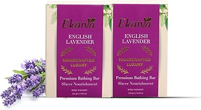 Lavender Bathing Bar | Calming Floral Soap | Skin Soothing | Deep Cleansing | Natural Oils | Handmade | Paraben-Free | Herbal Bath Soap for Daily Use - 125g-(Pack of 2)