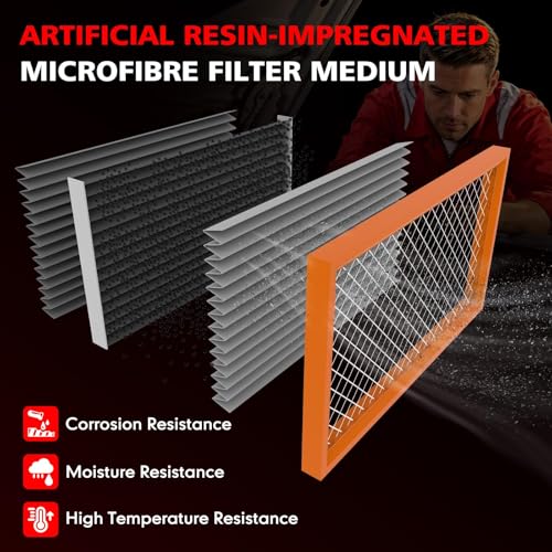 Image of Engine Air Filter Compatible with Infiniti, Nissan, Saab & Subaru - 350Z, Altima, Frontier, Maxima, Murano, Pathfinder, Quest, Sentra, Xterra, FX35, G20 Replace # CA4309 A975C