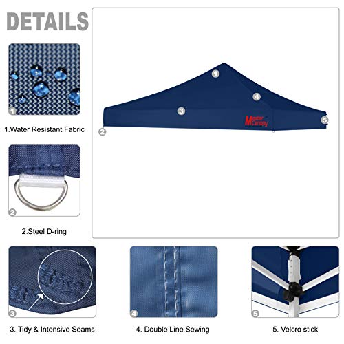 Image of MASTERCANOPY 10x10 Replacement Pop Up Canopy Top for Kingkong Frame Navy Blue