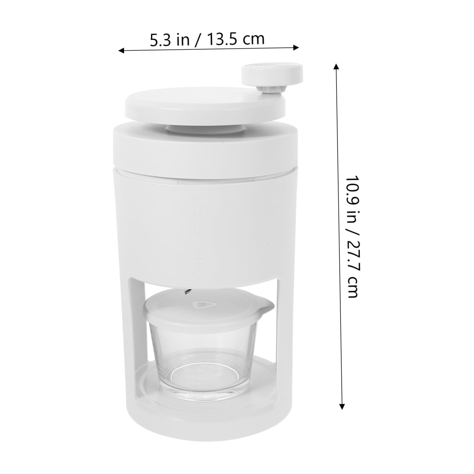 OFFSCH Manual Ice Shaver Machine Portable Hand Crank Ice Shaved Maker for Home Machine Alternative