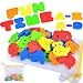 Joyin Toy 51 Pieces Educational Bath Letters, Numbers, Sealifes and Transportations Bath Toys with Toy Organizer