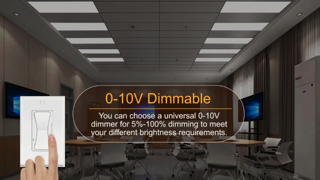 AIJIA 2x4 LED Flat Panel Light 4Pack 55W 6600LM LED Drop Ceiling