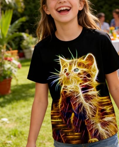 Image of LAIDIPAS Boys Girls 3D Graphic T-Shirt Short Sleeve Tops Tees 6-16 Years | Kids Crewneck Shirts, Vibrant Color, Lightweight and Quick Dry, Trendy Outfits for School, Parties, vacation and Daily Wear