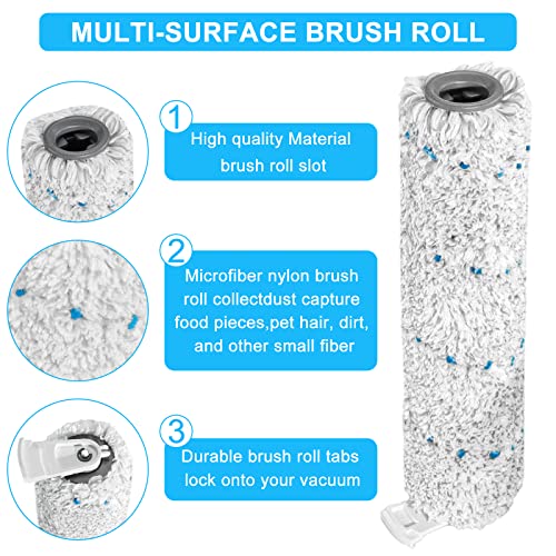 Replacement Parts for Bissell CrossWave Cordless Max 2554 2554A 2590 2593 2596 2597 HydroSteam Plus Series 3515 35151 3513 3518, Multi-Surface Brush Rolls 2787 and Replacement Filters 1866 LUXRILIX