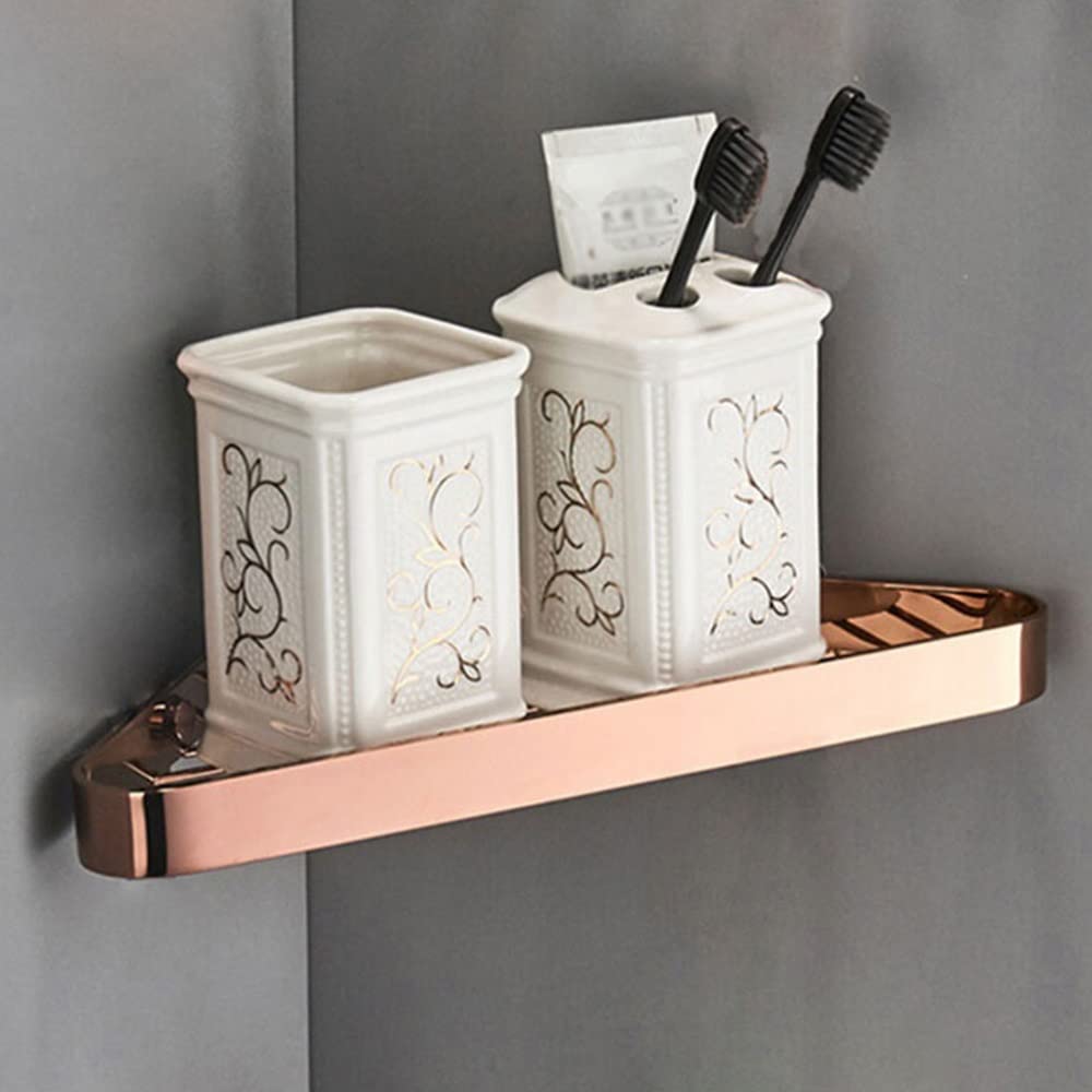 Corner Shower Caddy Bathroom Shelf Copper Shower Caddy Shelf Organizer Rack Cosmetic Shelf Bathroom Accessories Shower Organizer Color