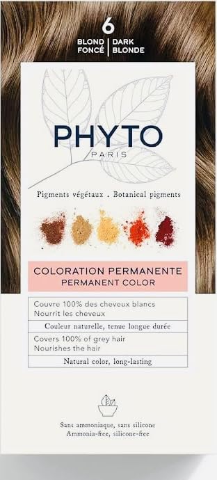 Image secondaire de Phyto - Kit Coloration Permanente - 6 Blond Foncé - Pigments Végétaux - Sans Ammoniaque - Experts Coloristes - Tenue Longue Duré