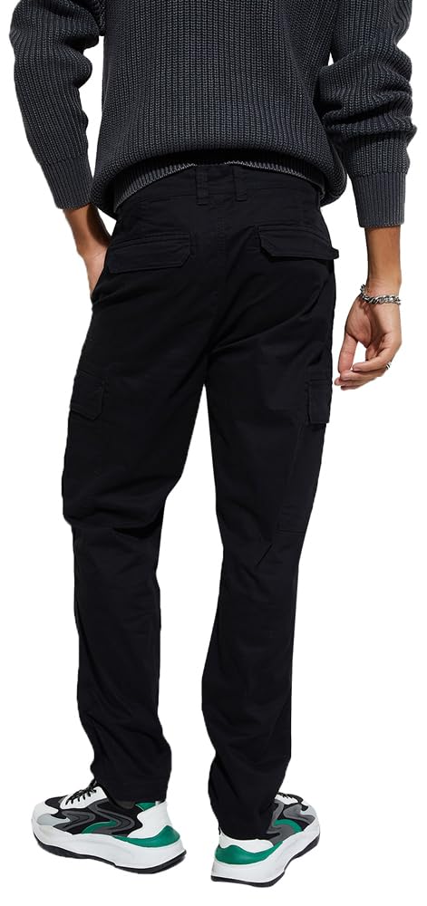 Mens Urb_n Men Relaxed Fit Solid Cargos Pants-image-35