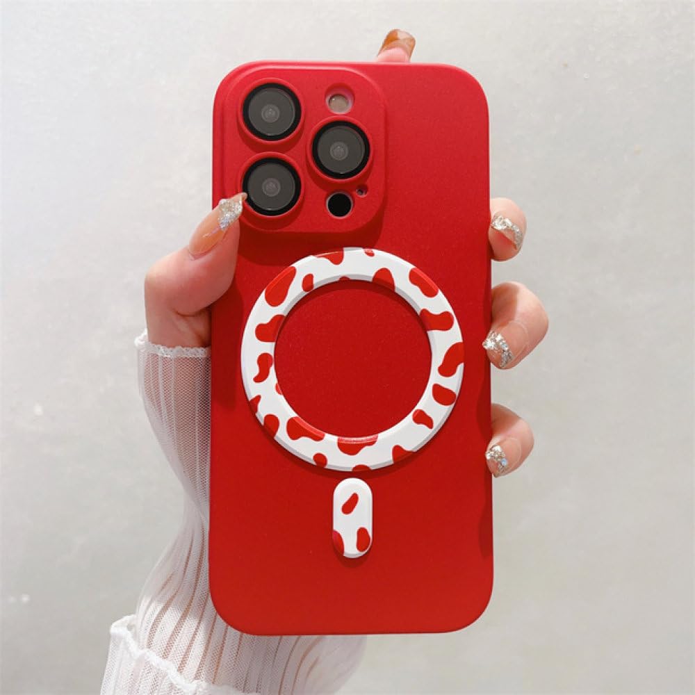 Coque iPhone 12 ultra fine givrée rouge avec verre rigide