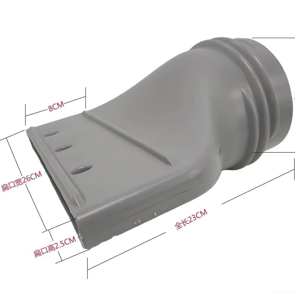 Set tubo di scarico e adattatore piatto per condizionatori, cappe e asciugatrici, kit di condotti di sfiato flessibili da 150 mm con connettore, grigio