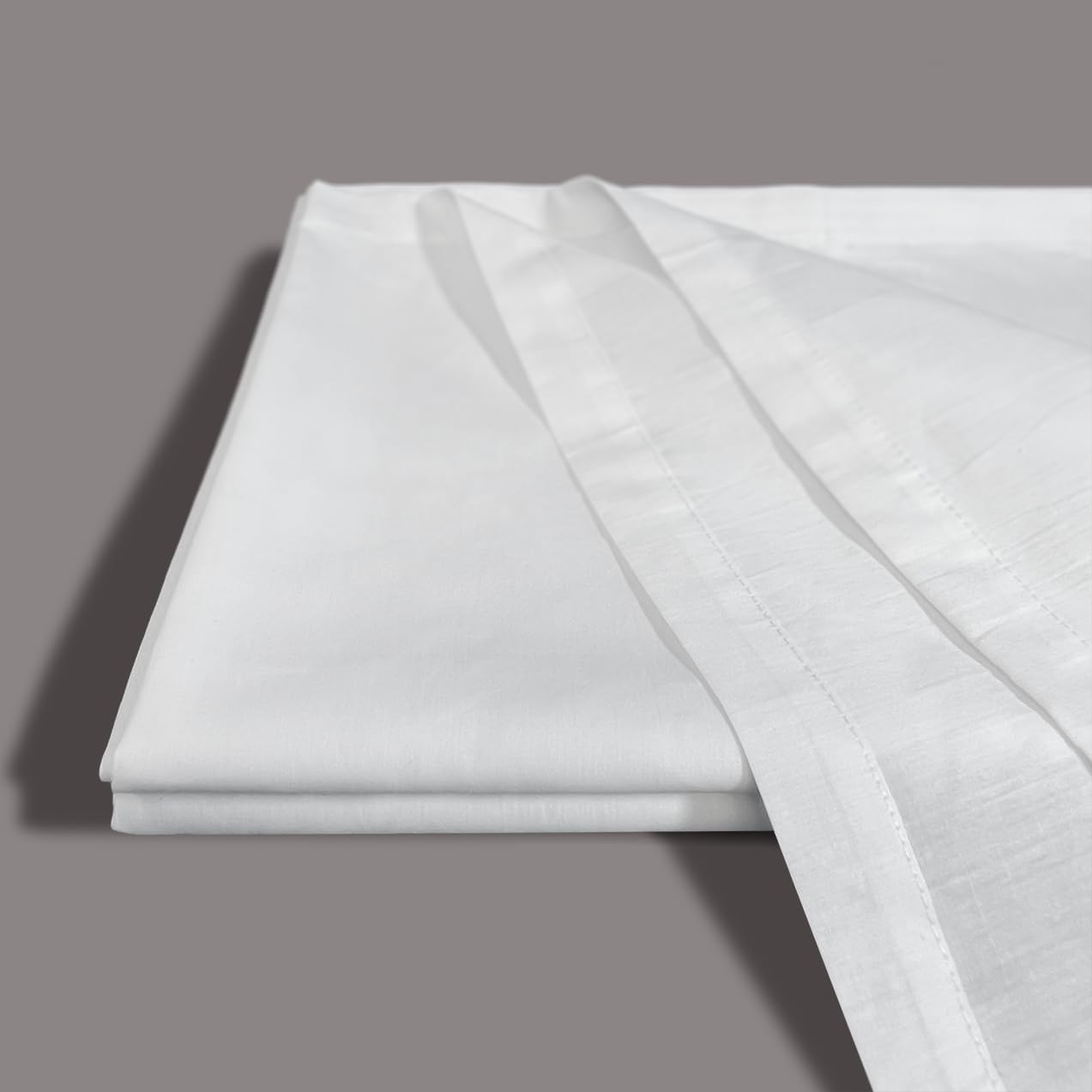 T-180 White Draw Sheets – Cotton-Polyester Blend, Easy to Wash, Commercial Quality for Healthcare & Hospitality (12, 54x72)