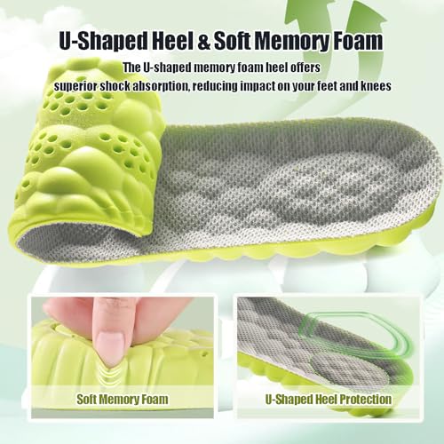 Image of Height Increase Insoles - 4D Cloud Tech Increase Insoles for Men and Wowen Soft Memory Foam Heel Lift Inserts (Black, 2.5CM Men: US 8-11)