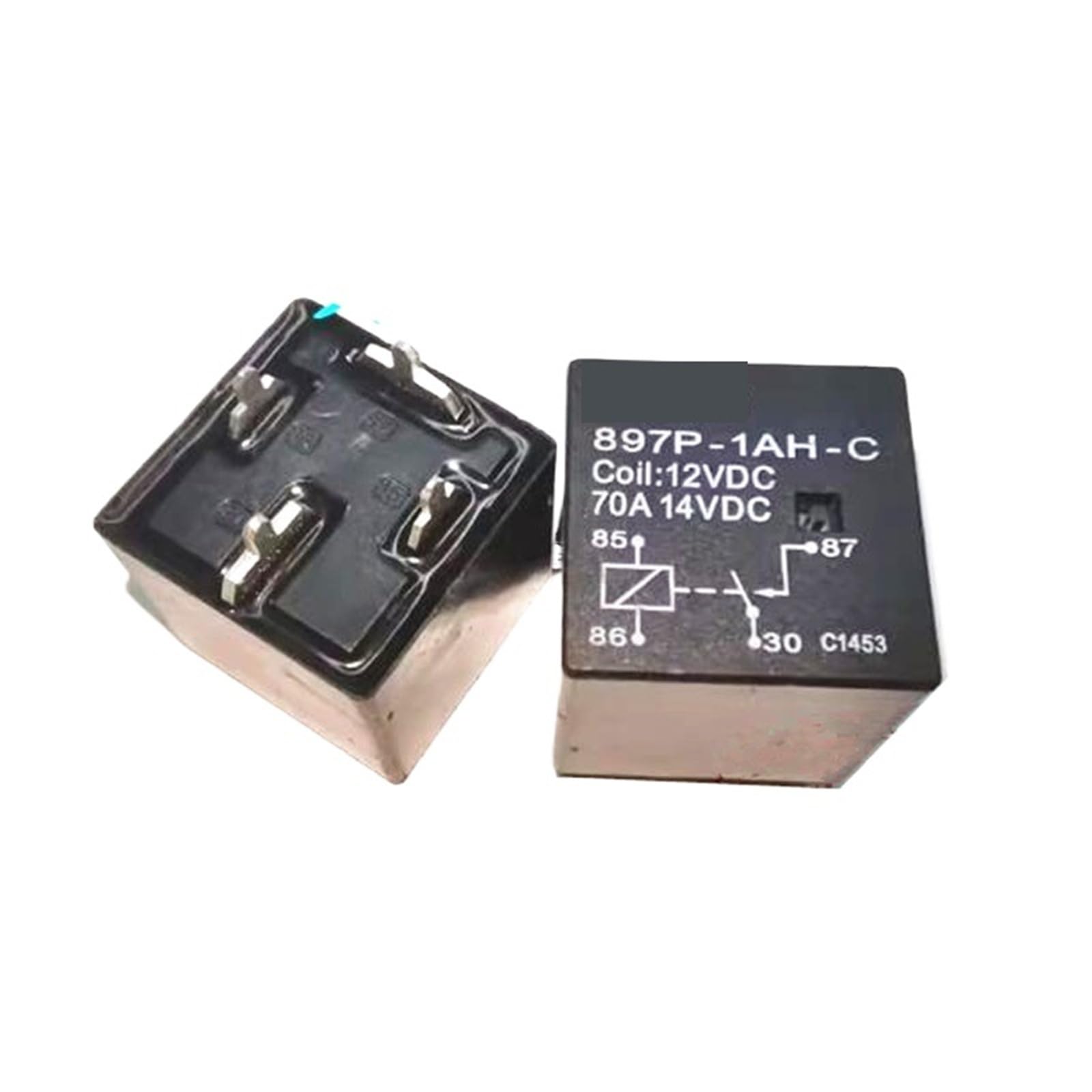 Relais 897P-1AH-C 12V 4 broches pour boîtier fusible et carte électronique 12VDC