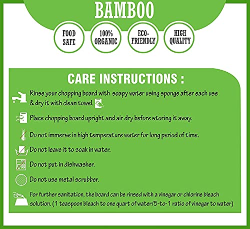 Image of HOKIPO Bamboo Wooden Jumbo Chopping Cutting Board for Kitchen - 60x40 cm (NEW-AR-3789)