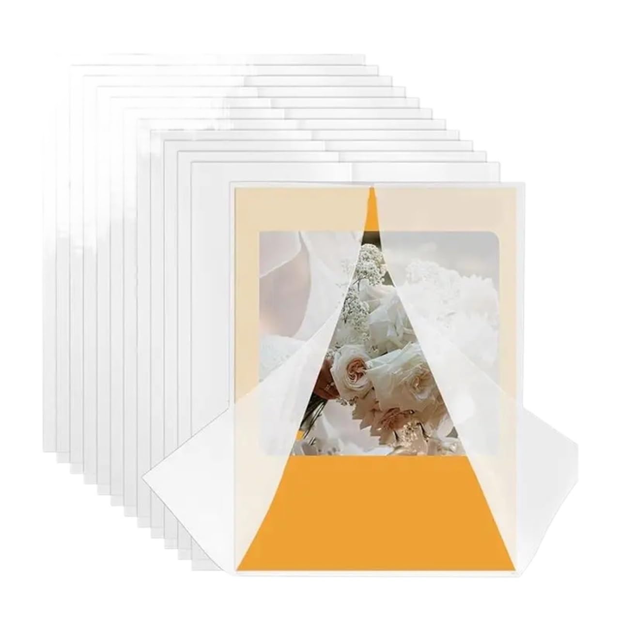 Wedding Invitation Sleeves 100Pack Vellum Jackets for 5X7 Invitations, Wedding Birthday Invitation