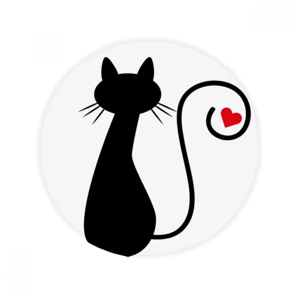 Tapis chat cadeau original rond et multicolore pour sublimer une entrée