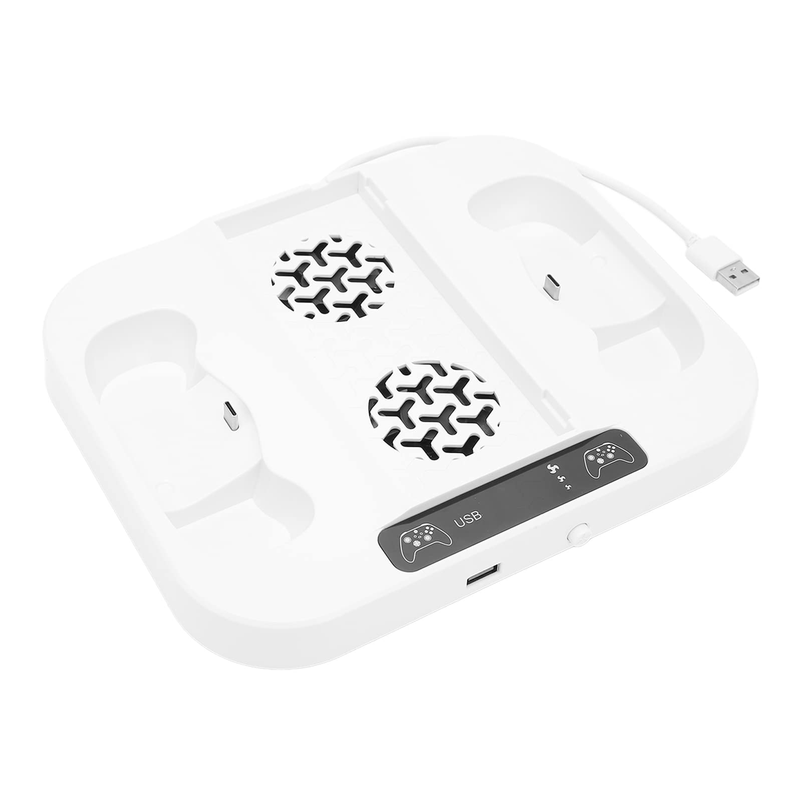 Pg‑xbs012 Supporto di Raffreddamento Verticale Perfetto per Console di Gioco Series S con Ventole Regolabili e Doppie Porte di Ricarica in Bianco