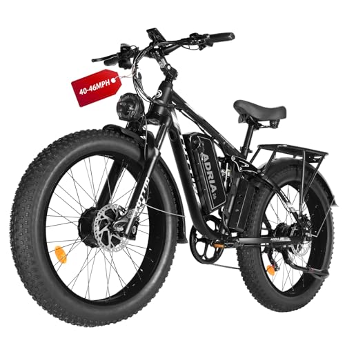 koonkex Dual-Motor Electric-Bike 52V-40MPH-30AH for Adults-Men, 26 * 4