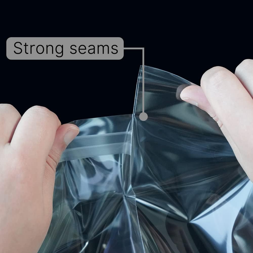 sdroceRyaM 50pcs 12 inch Vinyl Record Outer Sleeves Clear Plastic Vinyl Record Sleeves Storage Protector for LP Album Covers, 4mil Thick