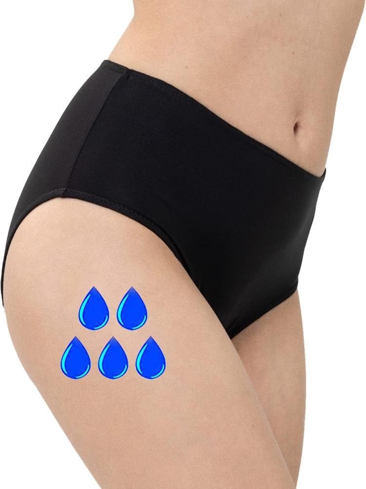 Slip Incontinence SliPss - Absorption Jusqu'à 500 Ml - Lavable Et Réutilisable - Taille M - Noir